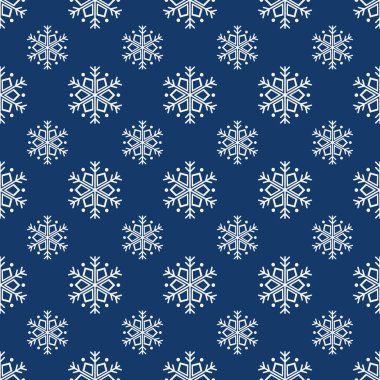 Kar taneleri, soyut vektör desen ile Noel için sorunsuz arka plan