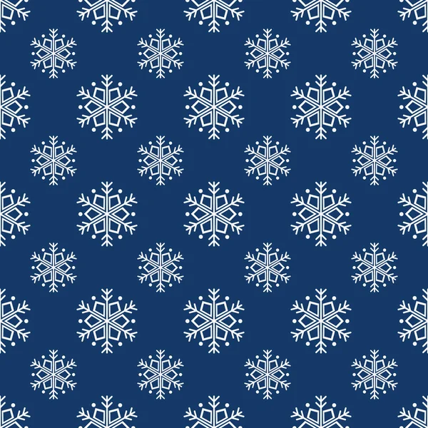 Fond Sans Couture Pour Noël Avec Flocons Neige Modèle Vectoriel — Image vectorielle