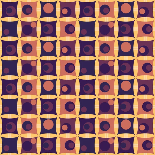 Seamless Geometric Pattern Retro Style Textile Background — Stock Vector