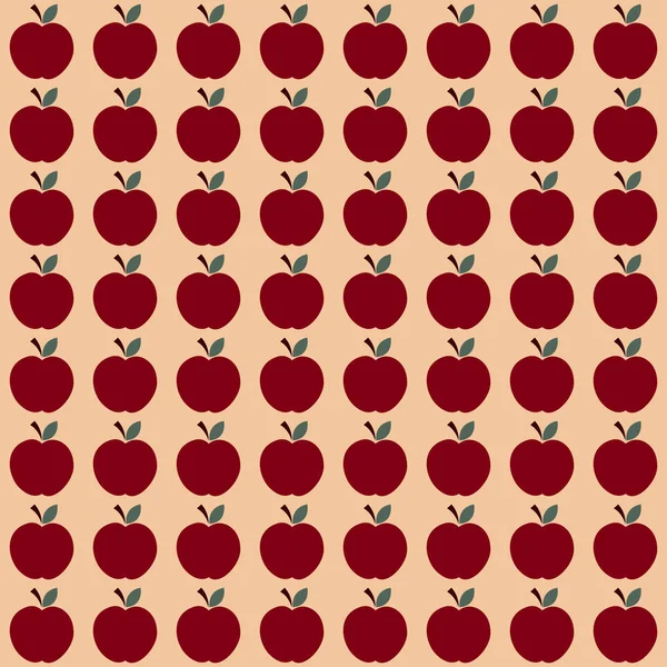 Симпатичный Яблочный Узор Бесшовная Векторная Иллюстрация Абстрактными Яблоками Текстильной Скрапбуковой — стоковый вектор