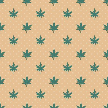 Akçaağaç Yaprakları, Yay deseni, dikişsiz vektör illüstrasyon