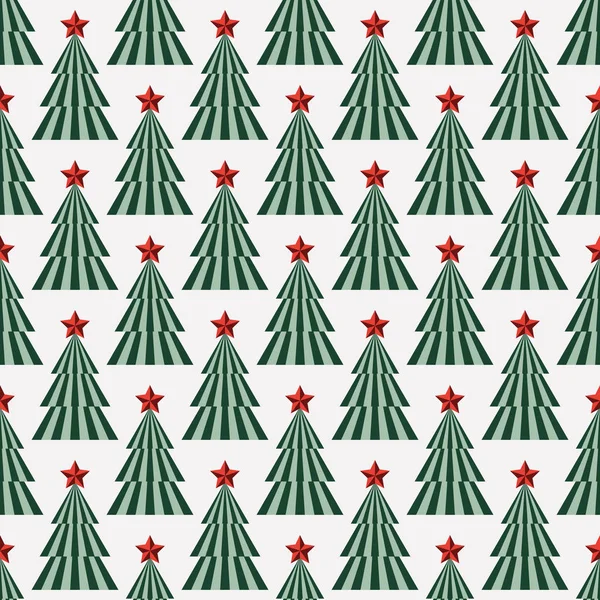 Alte Weihnachtsbäume Nahtlose Vektorillustration Mit Abstrakten Weihnachtsbäumen — Stockvektor
