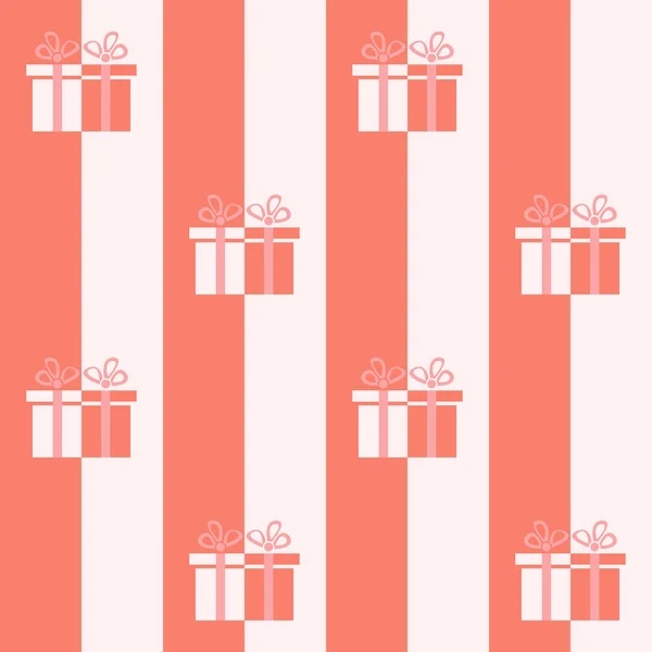 Presents Seamless Vector Illustration Gift Boxes Bows Two Colors — Stock Vector