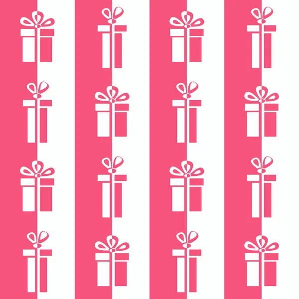 Presents Seamless Vector Illustration Gift Boxes Bows Two Colors — Stock Vector