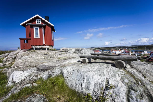 Hütte Auf Dem Hügel Vrango Der Bohuslanküste Schweden — Stockfoto