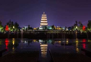 Dev vahşi Kaz Pagodası, dünya mirası Xian, Çin
