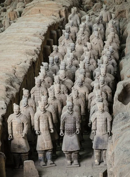 Lintong Shaanxi Cina Famosi Guerrieri Terracotta Della Cina Esercito Terracotta — Foto Stock