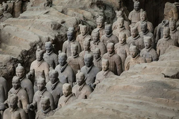 Lintong Shaanxi Cina Famosi Guerrieri Terracotta Della Cina Esercito Terracotta — Foto Stock