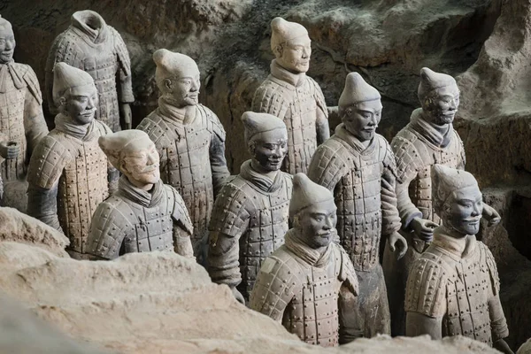 Lintong Shaanxi Och Kina Kinas Berömda Terracotta Warriors Terrakottaarmén Samlingen — Stockfoto