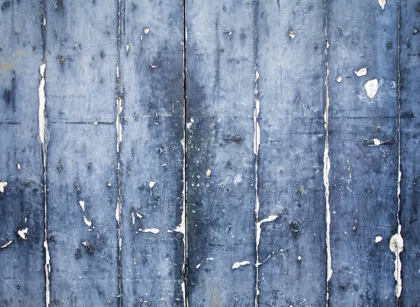 Vintage Weathered Wooden Panel Painted Blue — Stock Photo, Image
