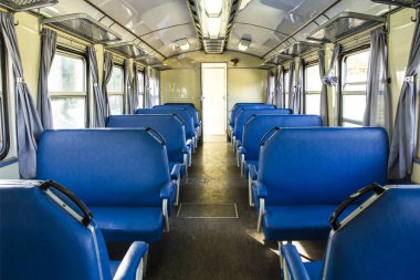 Boş retro demiryolu araba