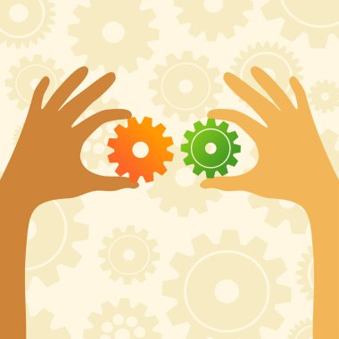 Dekoratif arkaplan - Dişliler elde