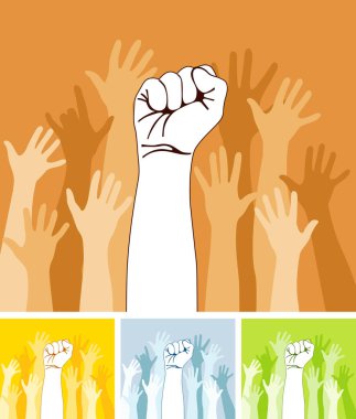 Dekoratif arka plan. İnsan eli oylaması. 