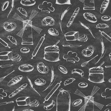 Tahtaya elle çizilmiş ekmek..