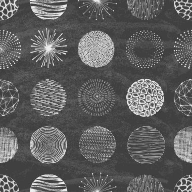 Moda El Çizimi Daire Dokuları Koleksiyonu.