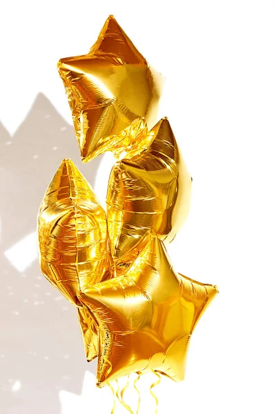 Gyllene Ballongen Stjärnorna Lysa Och Glans — Stockfoto