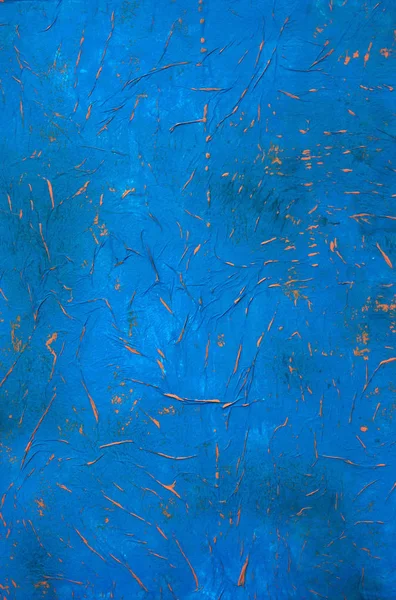 Nahaufnahme Jahrgang, Textur des alten Bucheinbands blau mit rostigen Falten — Stockfoto