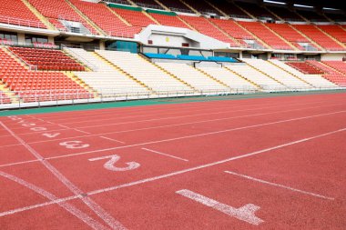 Bangkok, Tayland-Ağustos 4,2017: Rajamangala Ulusal Stadyumu Hua Mak spor kompleksi, bir parçası olan Tayland Ulusal Stadyumu ve stadyumda Tayland Millî Futbol Takımı.