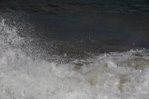 Windy Day Sea Big Waves Rocks — Stock Photo, Image