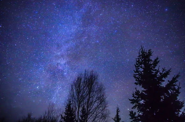 Noche estrellada en los Cárpatos — Foto de Stock