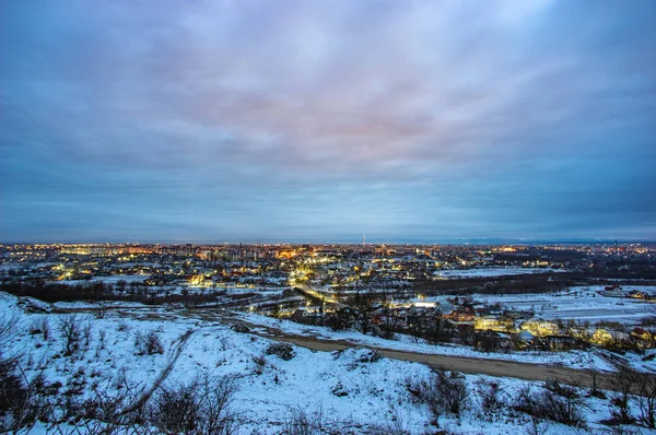 Panorama della città notturna — Foto Stock