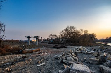 Destek köprüsü yapım aşamasında