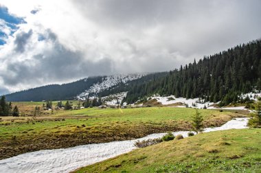 Dağlarda bir açıklıkta Kabin