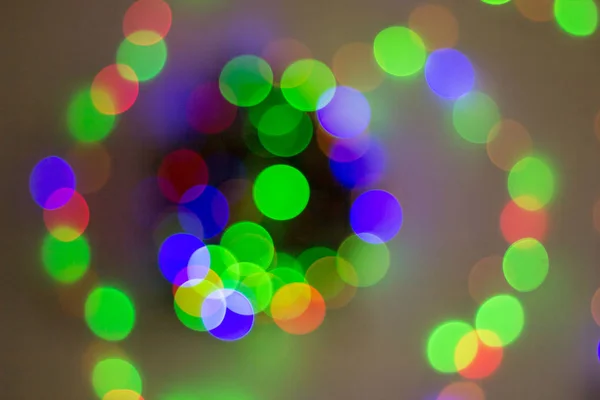 Абстрактный Круговой Боке Фон Рождественского Света — стоковое фото