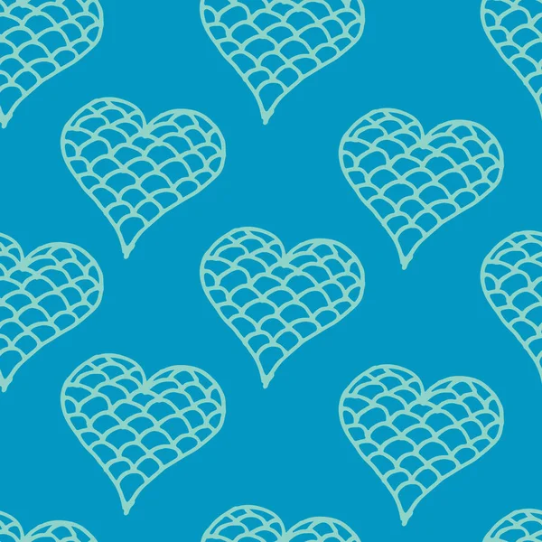 Valentinstag Herzen Kritzelt Nahtlose Muster Romantische Sticker Kollektion Von Hand — Stockvektor
