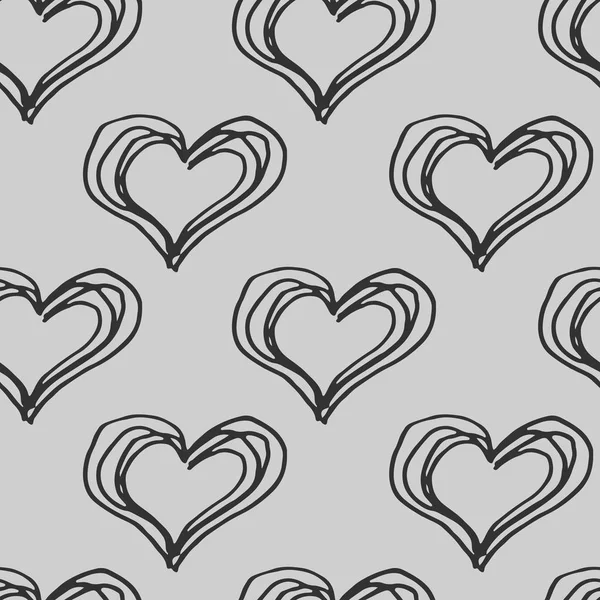 Valentinky Den Srdce Vzor Bezešvé Čmáranice Kolekce Romantické Nálepky Ručně — Stockový vektor