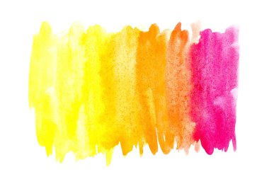 Beyaz arka planda soyut suluboya resim el boyası. Suluboya arkaplanı