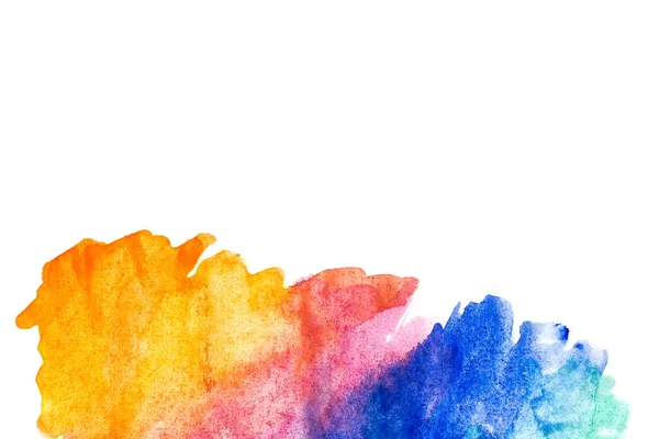 Beyaz arka planda soyut suluboya sanat el boya sınırı. Suluboya arka plan