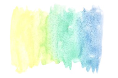 Beyaz arka planda soyut suluboya resim el boyası. Suluboya arkaplanı