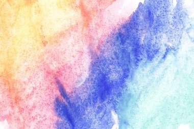 Beyaz arka planda soyut suluboya resim el boyası. Suluboya arkaplanı