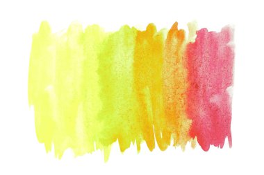 Beyaz arka planda soyut suluboya resim el boyası. Suluboya arkaplanı