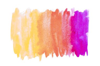 Beyaz arka planda soyut suluboya resim el boyası. Suluboya arkaplanı