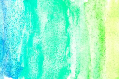 Beyaz arka planda soyut suluboya resim el boyası. Suluboya arkaplanı