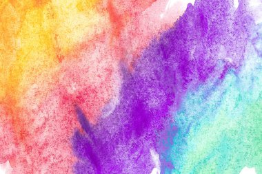 Beyaz arka planda soyut suluboya resim el boyası. Suluboya arkaplanı