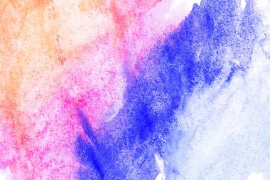 Beyaz arka planda soyut suluboya resim el boyası. Suluboya arkaplanı