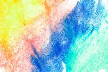 Beyaz arka planda soyut suluboya resim el boyası. Suluboya arkaplanı