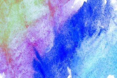 Beyaz arka planda soyut suluboya resim el boyası. Suluboya arkaplanı