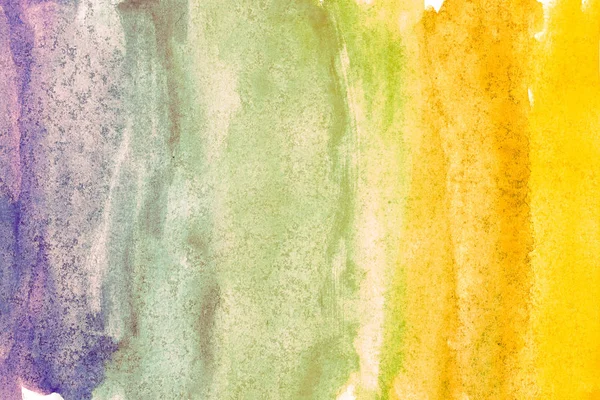 투명 한 물감 공예가는 흰 바탕에 손으로 페인트칠을 한다. 수채 색 배경 — 스톡 사진