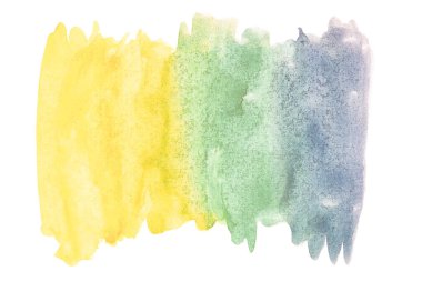 Beyaz arka planda soyut suluboya resim el boyası. Suluboya arkaplanı