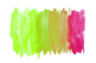 Beyaz arka planda soyut suluboya resim el boyası. Suluboya arkaplanı