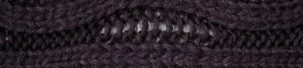 Banner a pulóver vagy sál textúra nagy szövet kötés háttér — Stock Fotó