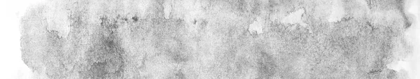 Banner di nero astratto acquerello macro texture sfondo. Struttura astratta dell'acquerello sfondo in scala di grigi . — Foto Stock