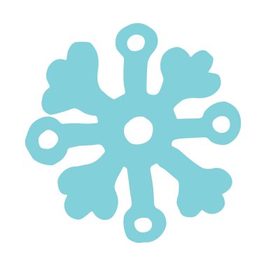 El çizimi karikatür kartanesi taşıyıcı kış kar sembolü