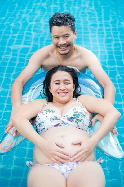 Asyalı Hamile Kadın Anne Yeni Doğmuş Bebek Anneler Günü Uluslararası — Stok fotoğraf