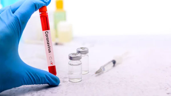 Coronavirus Vaccines Treatments Covid Therapeutic Develop Infected Patients Stop Outbreak — Stock Photo, Image