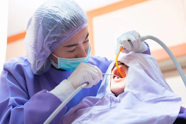 Odontologia Dentes Conceito Saúde Clínica Odontológica Dentista Check Dentes Para — Fotografia de Stock